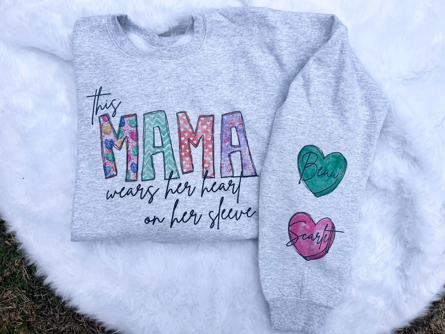 This Mama wears her heart on her sleeve