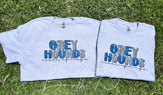 Faux Sequin Greyhounds OS