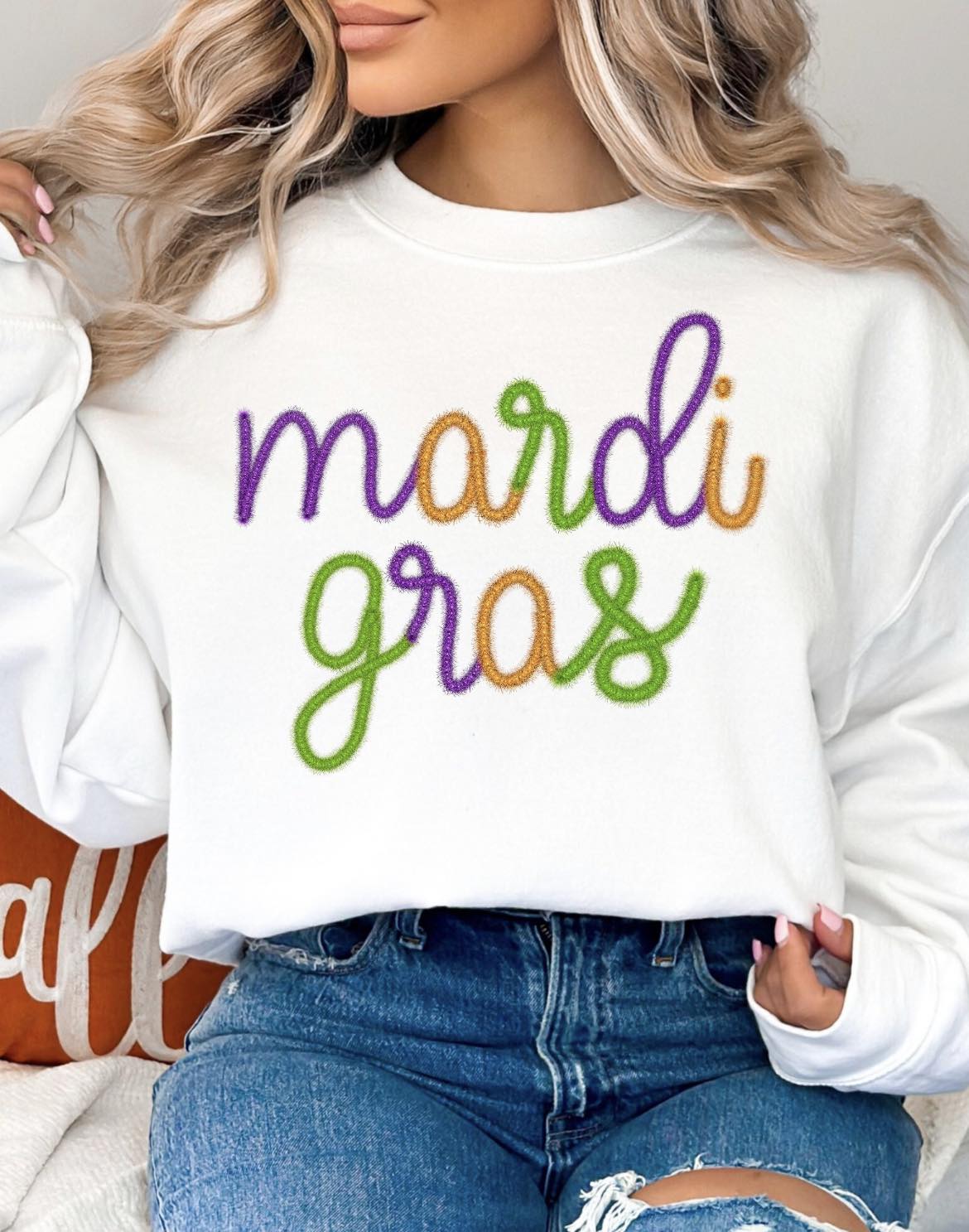 Faux Mardi Gras Tinsel
